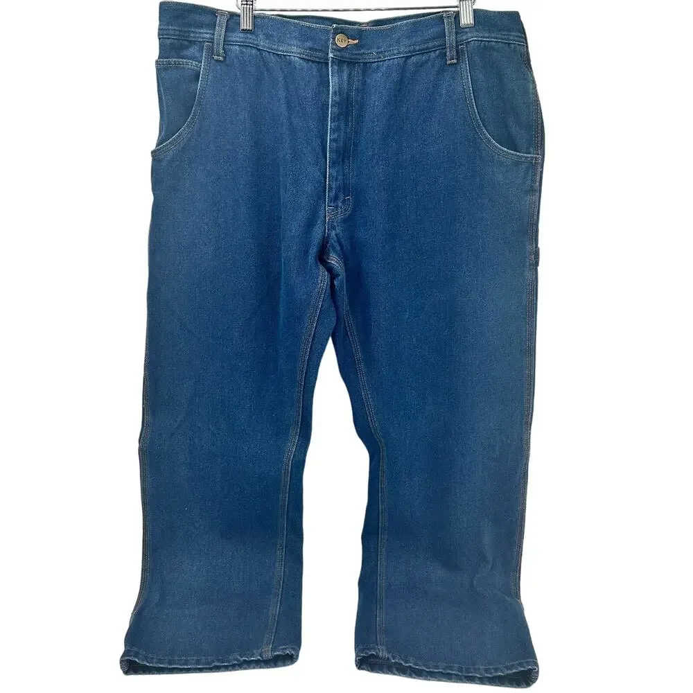 Key Carpenter Jeans Mens 40x32 (38x30 ACTUAL) Blue Denim‎ Classic